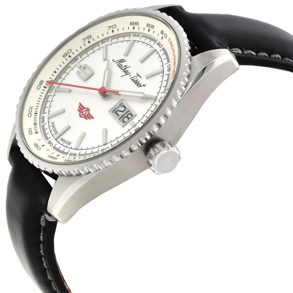 NWT Authentic Mathey-Tissot Atlas Quartz Silver Dial Men's Watch - Picture 2 of 3